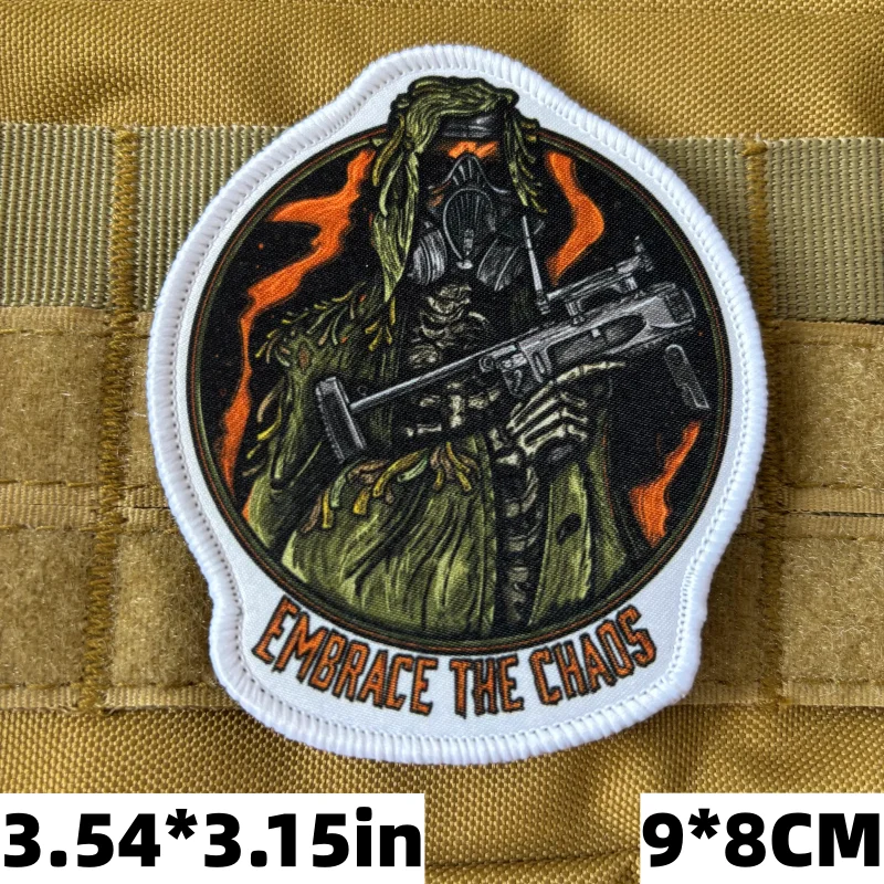 Parche táctico moral francotirador Embrace The Chaos – Gancho y bucle - imagen 2