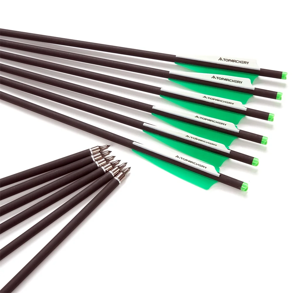 Toparchery flechas de carbono mixto para ballesta de caza y blanco - imagen 5