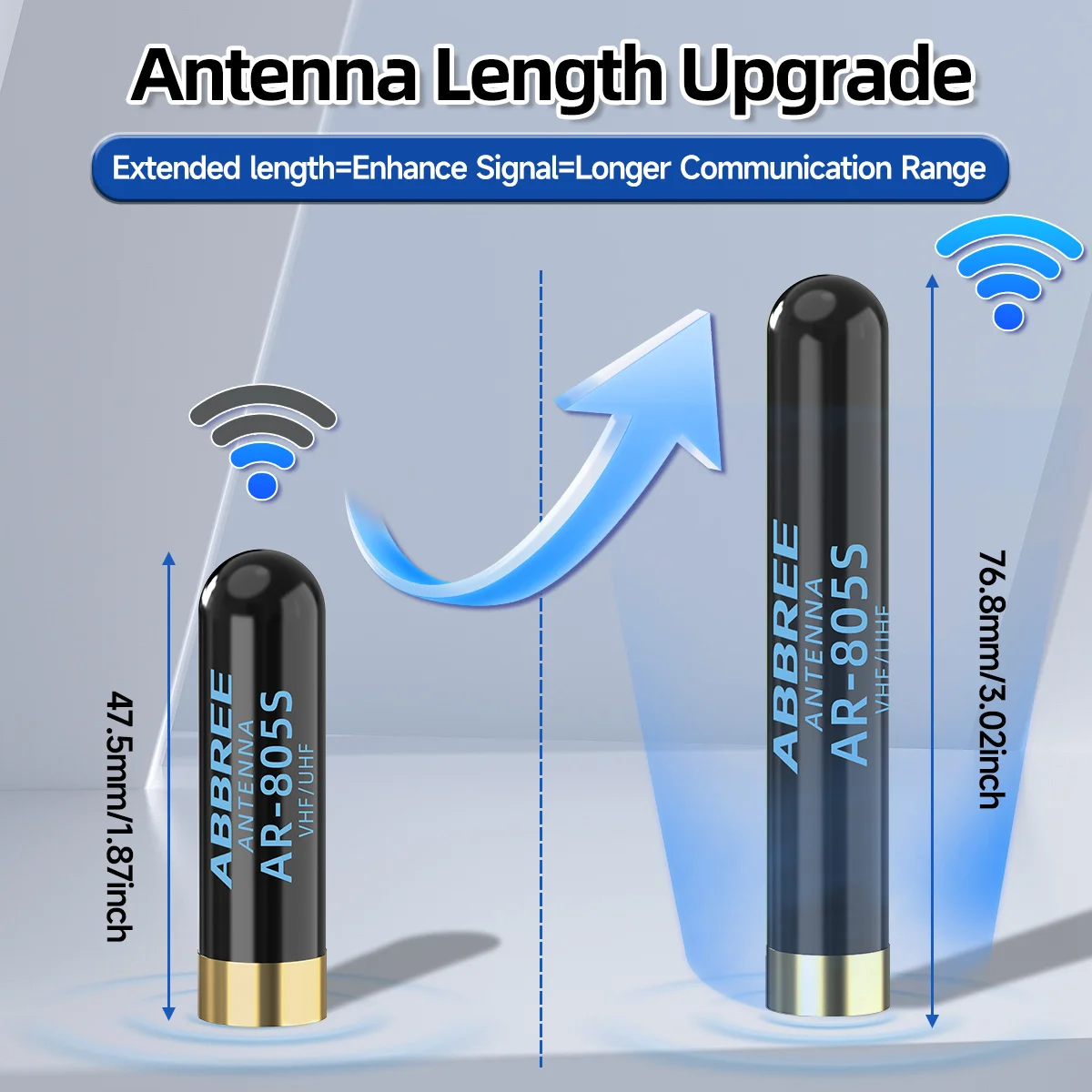 Antena ABBREEE AR-805S SMA macho para walkie talkie - imagen 2