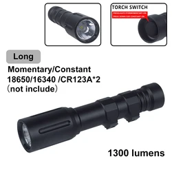 Linterna táctica LED aluminio para raíles M-LOK y Picatinny