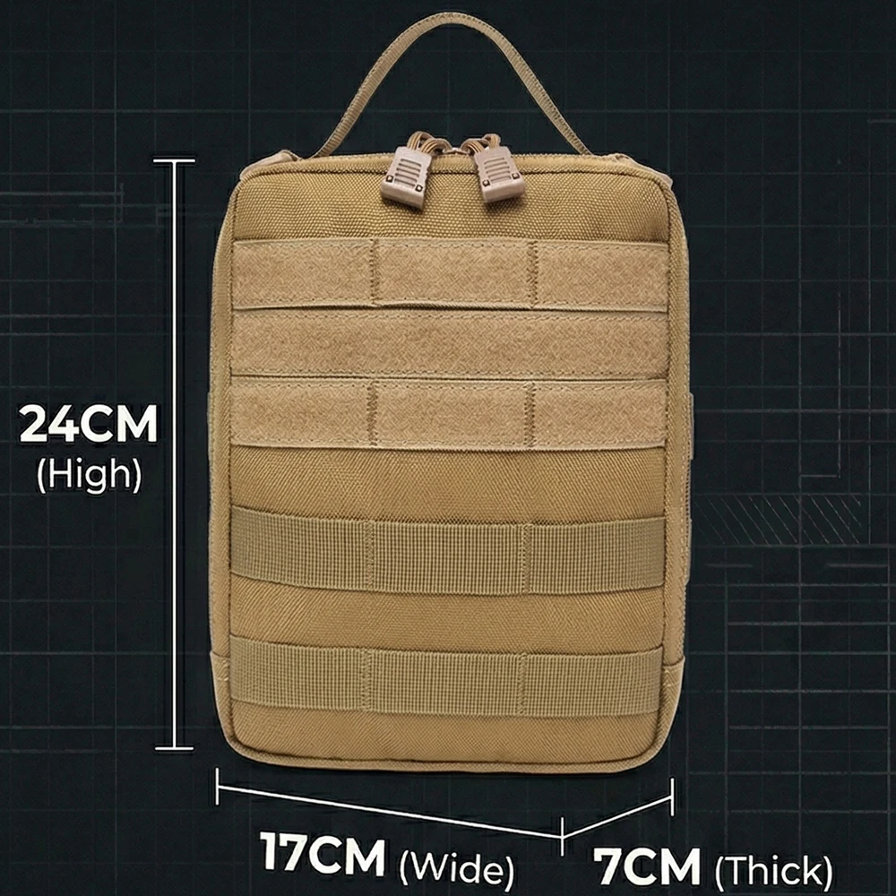 Bolsa médica táctica MOLLE de primeros auxilios EDC nailon impermeable - imagen 5