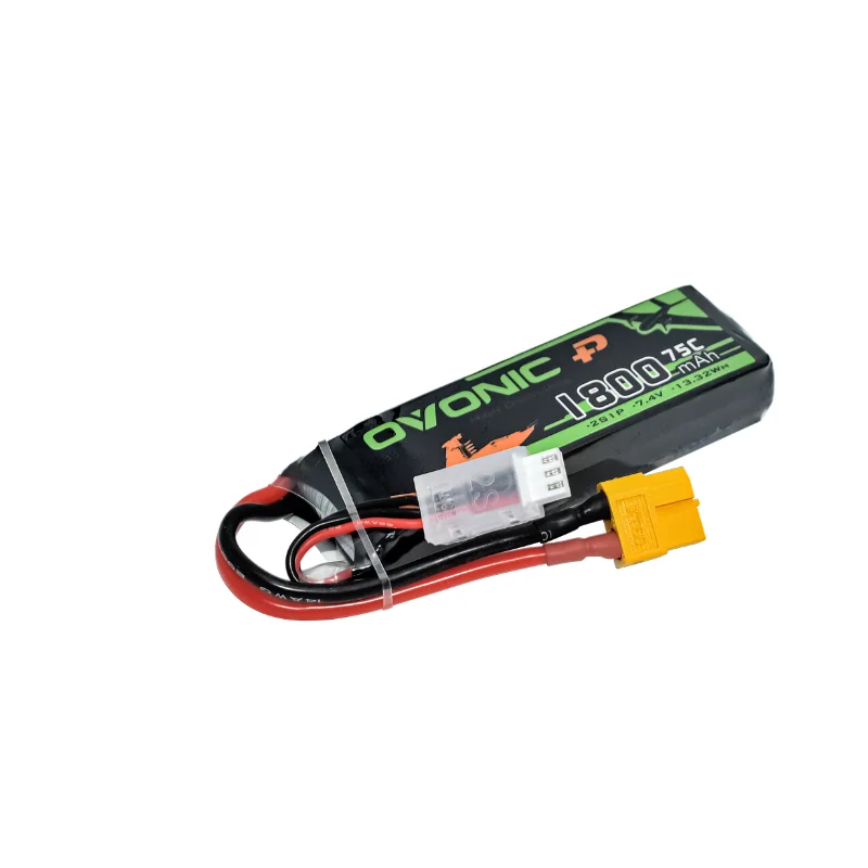 Batería LiPo 2S OVONIC 7,4 V 1800 mAh 75C FPV RC helicóptero