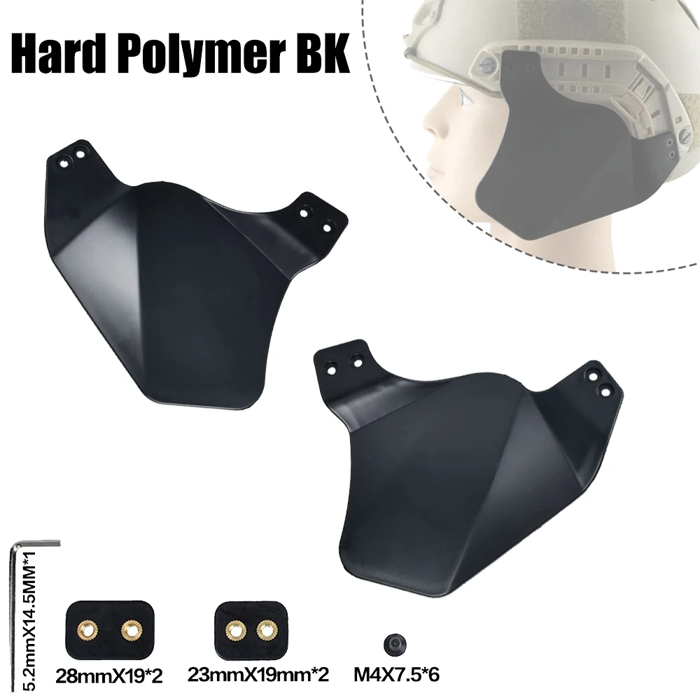Orejeras laterales para casco MICH con protección de goma blanda