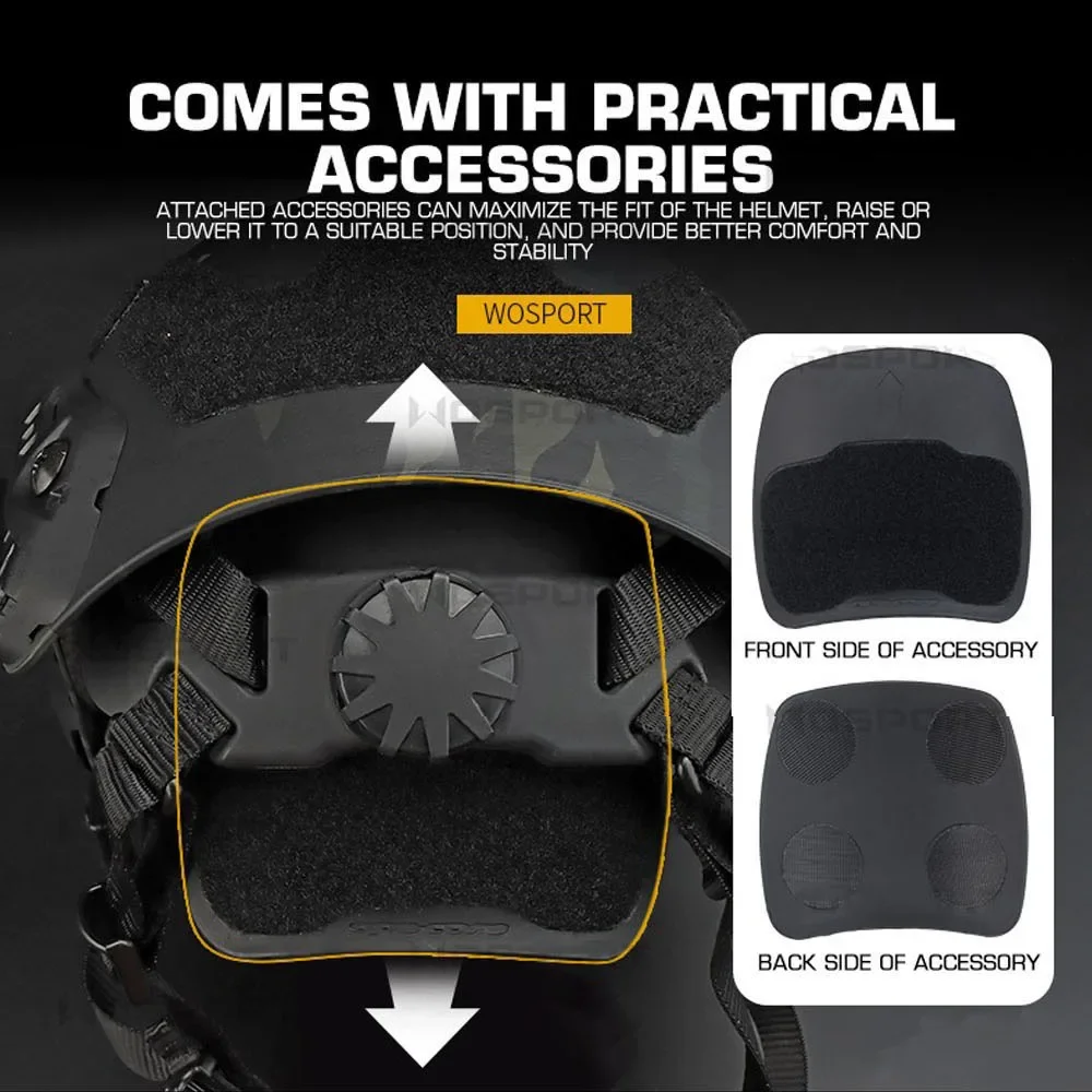 Casco Airsoft táctico fast high cut – Ligero protección juego guerra - imagen 5