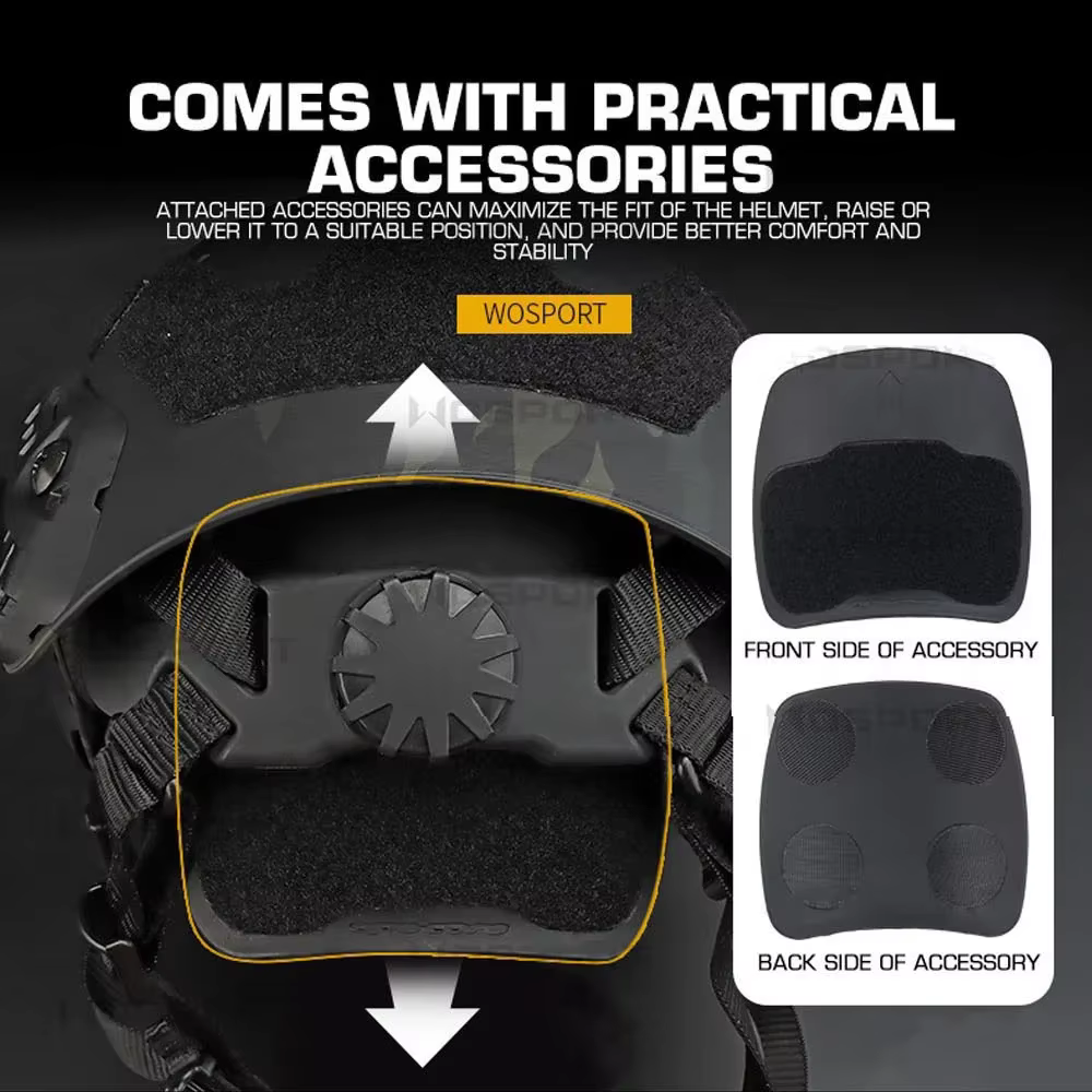 Casco Airsoft táctico fast high cut – Ligero protección juego guerra - imagen 5