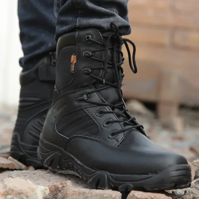 Botas combate tácticas piel negra – Hombre invierno y campo - imagen 5