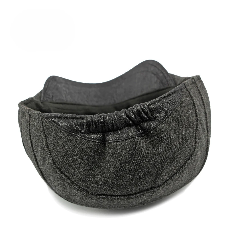 Gorra plana para hombre de lana con diseño de espiga - imagen 5