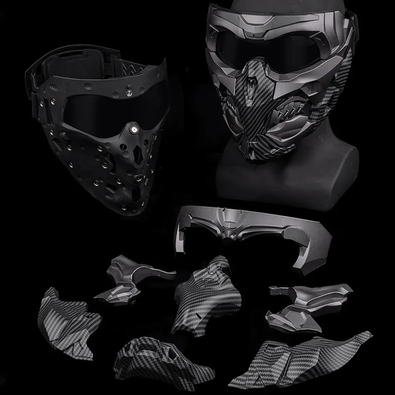 Casco táctico fibra de carbono y nailon gris con fijación magnética - imagen 5