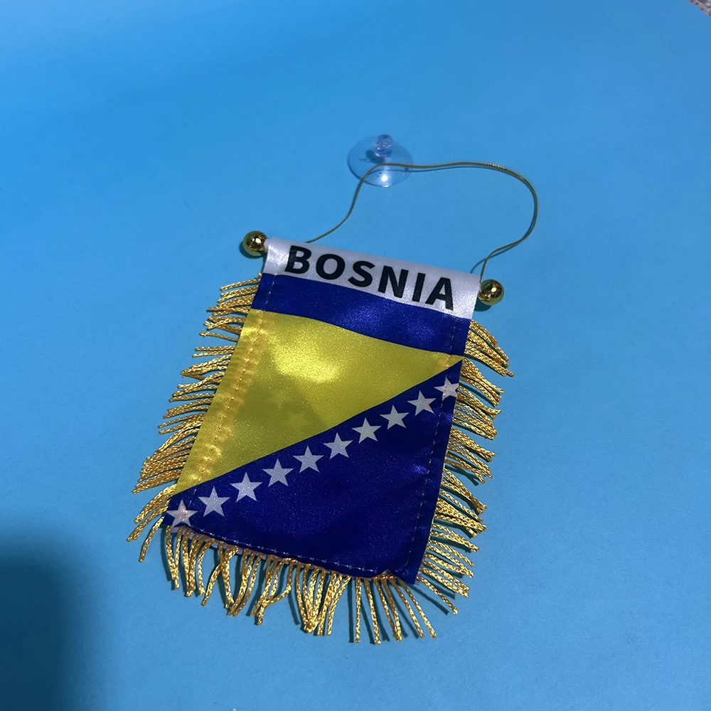 Bandera Bosnia y Herzegovina para ventana de coche poliéster