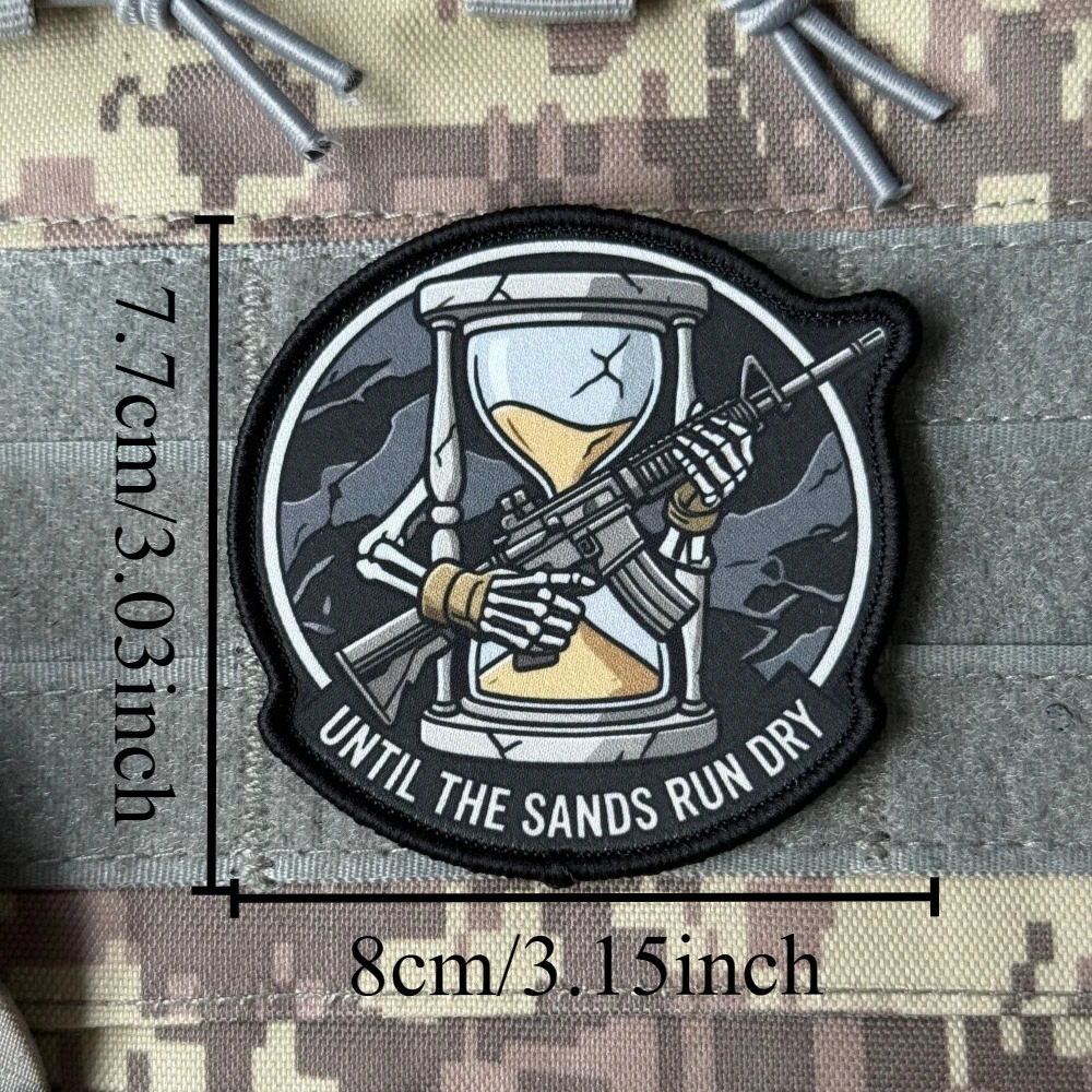 Parche táctico Skeleton Hourglass 'Until The Sands Run Dry'