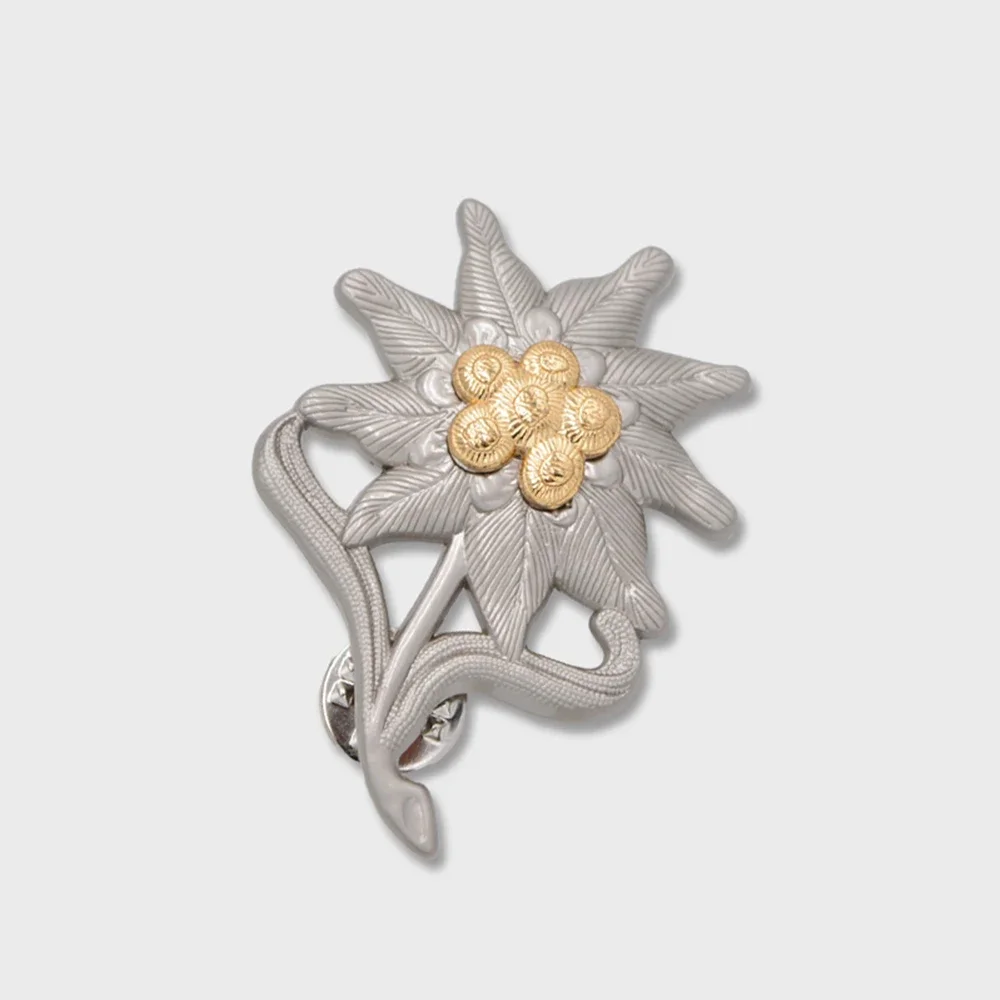 EM Badge Edelweiss – Pin militar infantería montaña