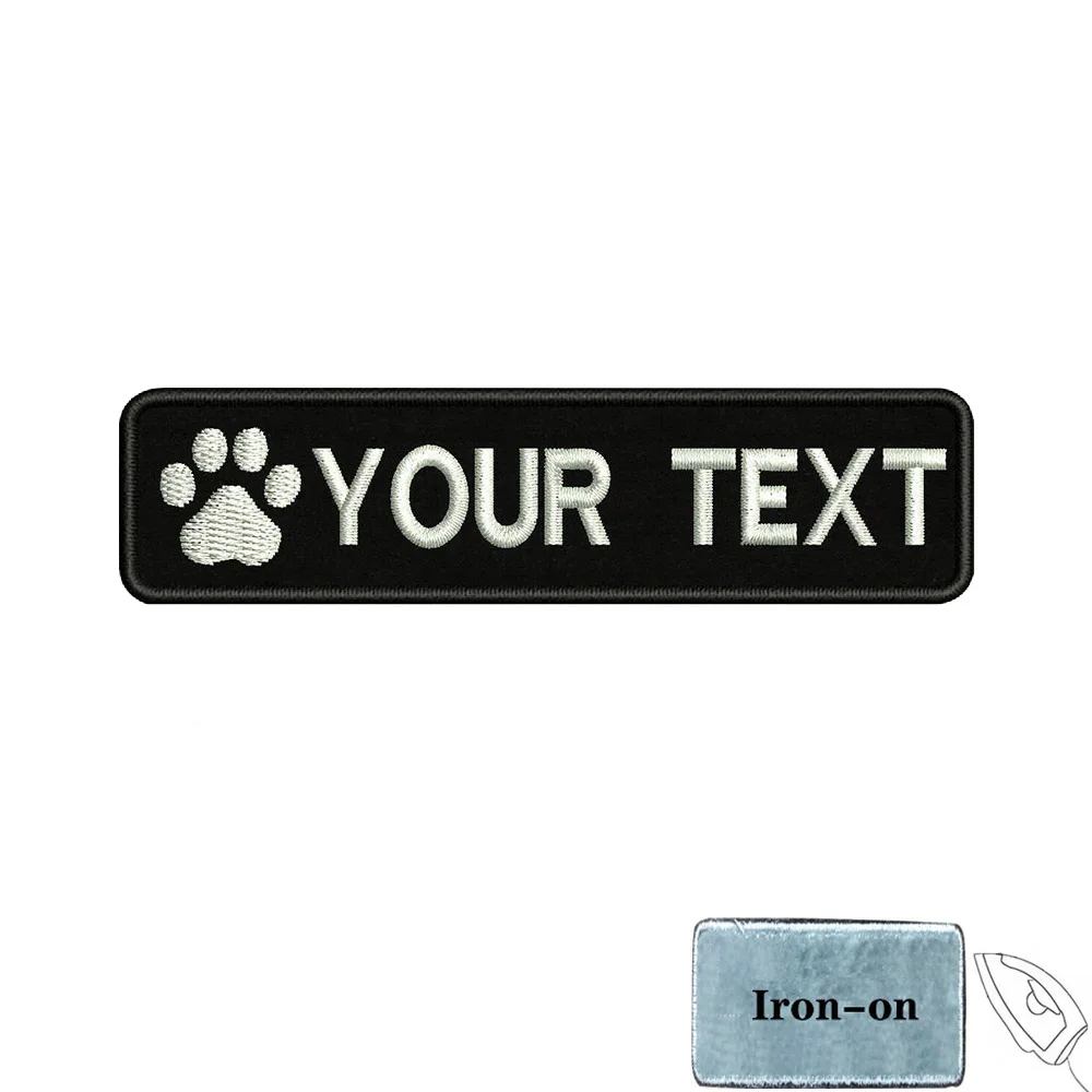 Parche bordado huella de perro – Táctico para collar o equipación