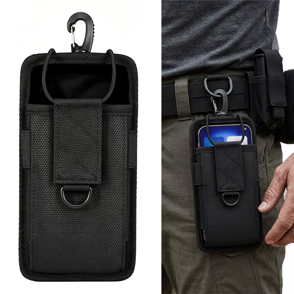 Bolsa táctica EDC de nailon para teléfono móvil con sistema MOLLE - imagen 2