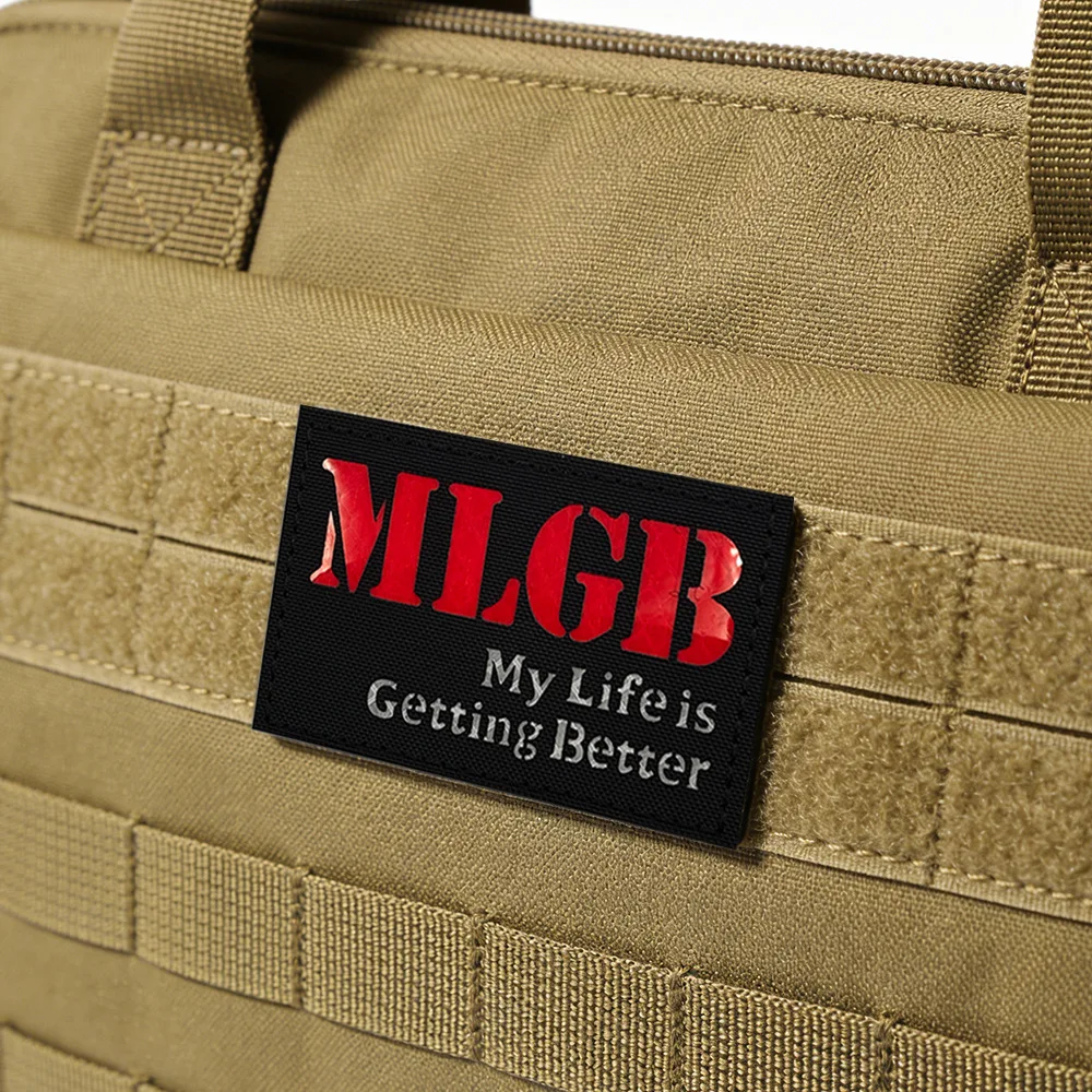 Parche para mochila con letras reflectantes y estilo táctico - imagen 2