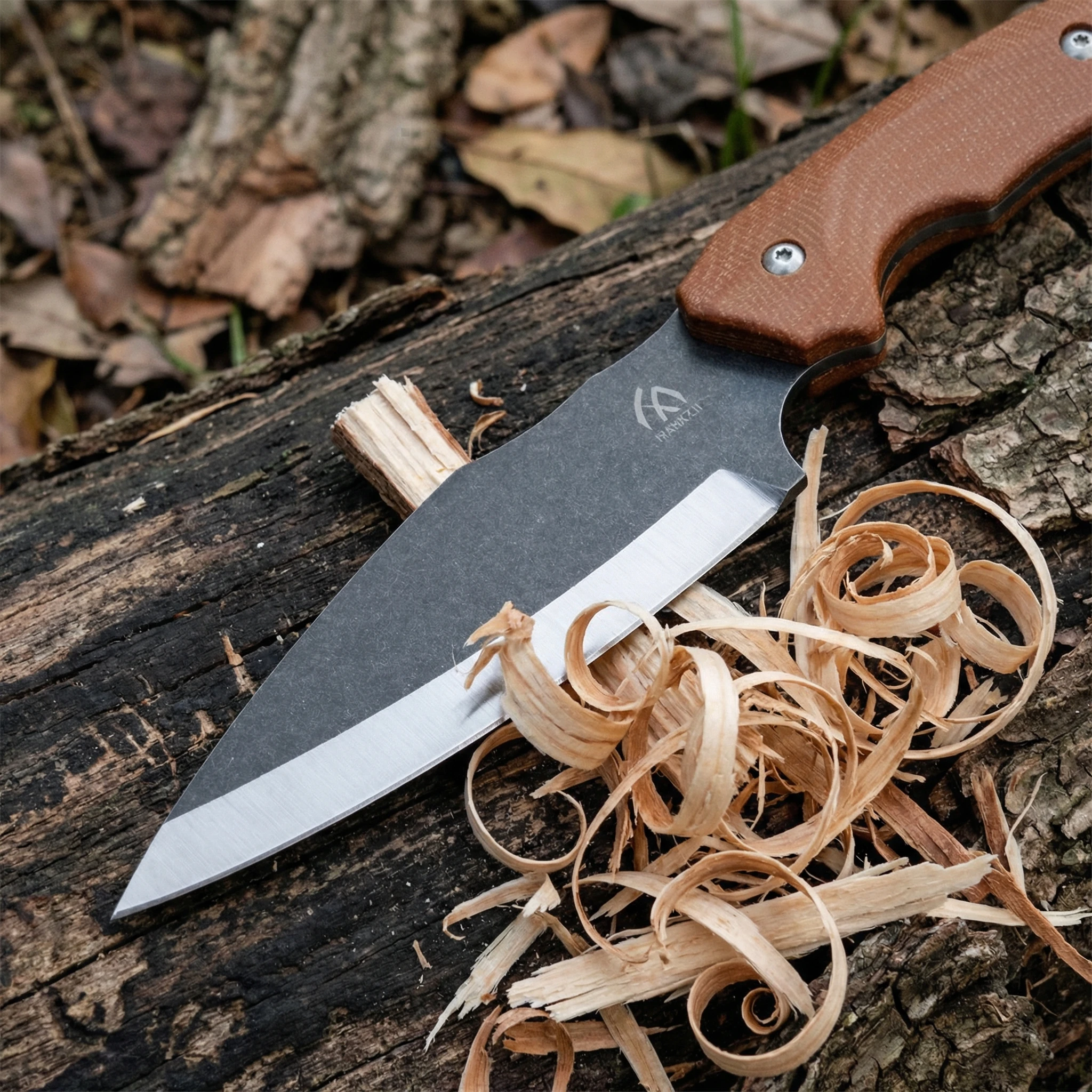 Cuchillo hoja fija táctico mango G10 con funda para al aire libre