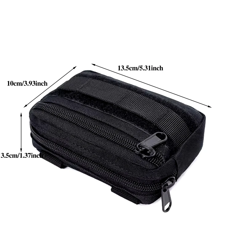 Riñonera táctica EDC doble capa con cinturón MOLLE Oxford - imagen 5