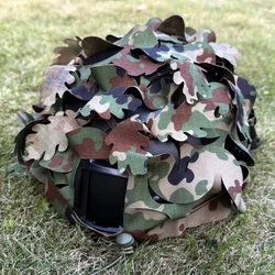 JSDF cubierta ghillie táctica para casco camuflaje hojas Scrim