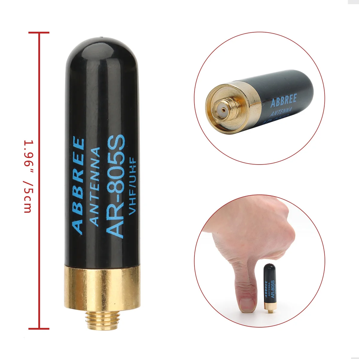 ABBREE AR-805S Antena SMA Dual UHF/VHF Alta Ganancia Walkie Talkie - imagen 3