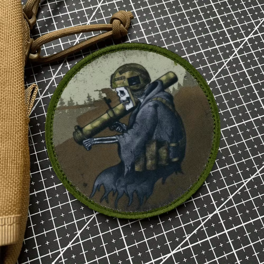 Parche táctico impreso Ghost – Moral militar con velcro para uniforme - imagen 5