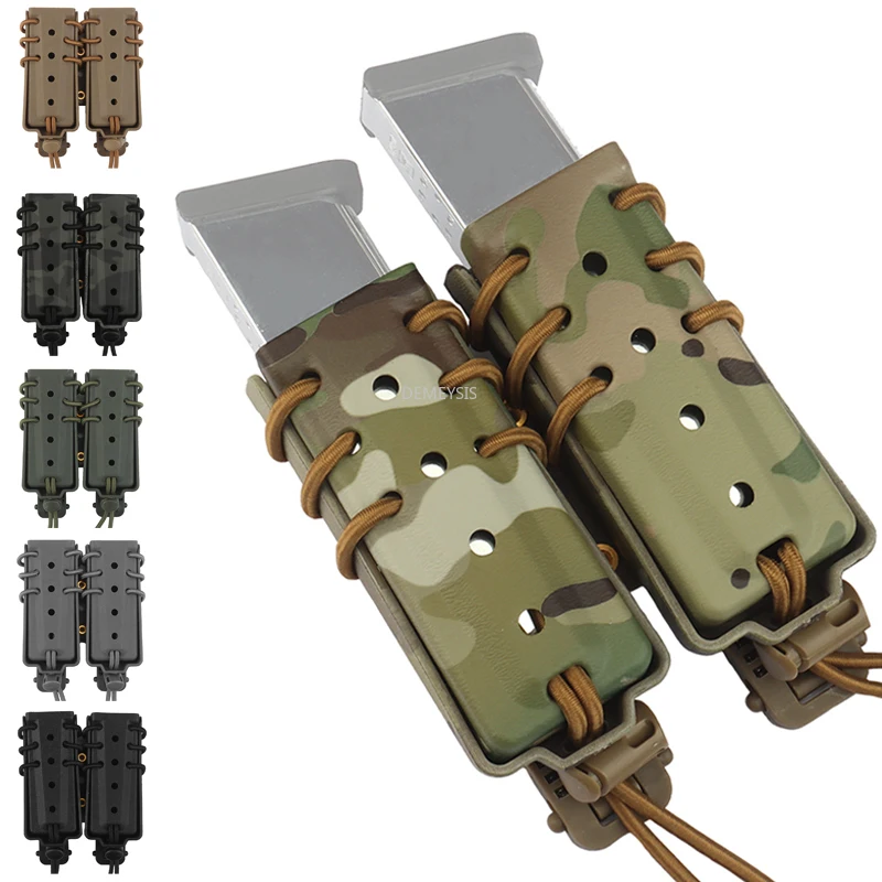 Funda portacargadores doble MOLLE 9mm liberación rápida - imagen 3
