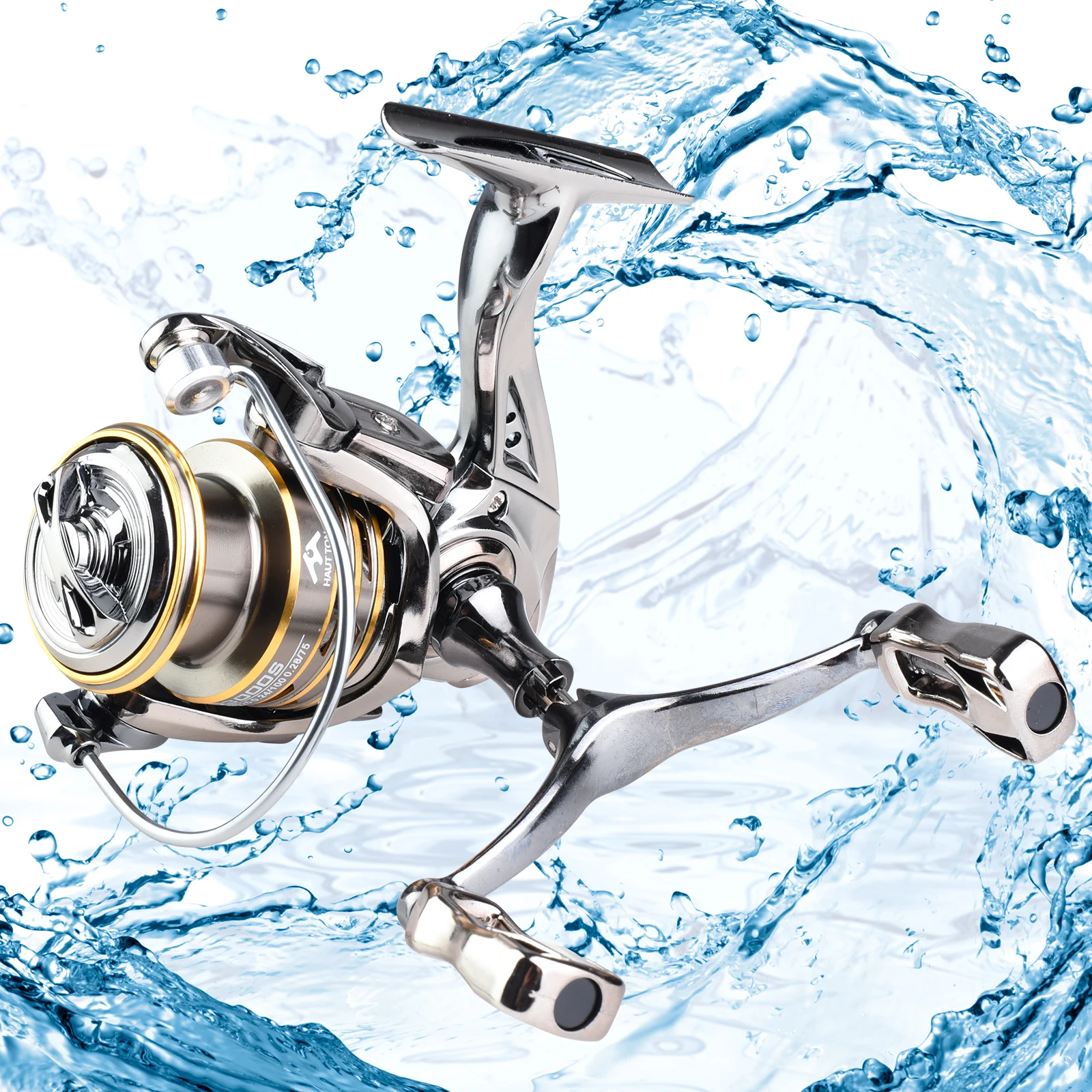 Carrete giratorio metálico 6kg - relación 5.2:1 para pesca y caza - imagen 2