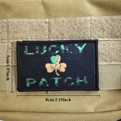 Parche táctico trébol velcro – Insignia moral para uniforme