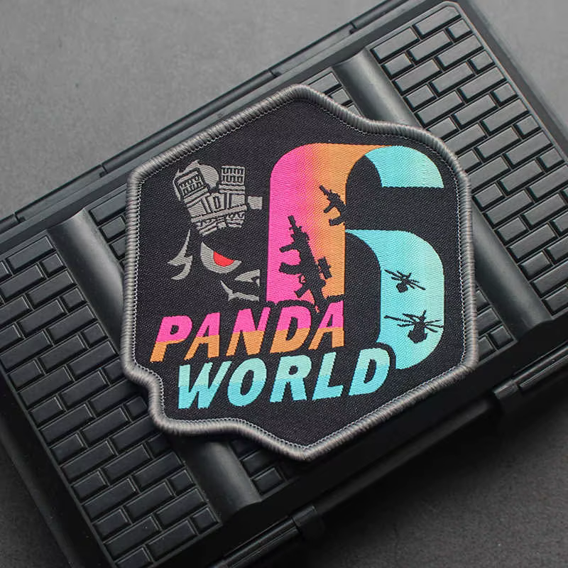 Parche bordado táctico Panda World 6 Tactics para mochila
