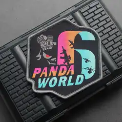 Parche bordado táctico Panda World 6 Tactics para mochila