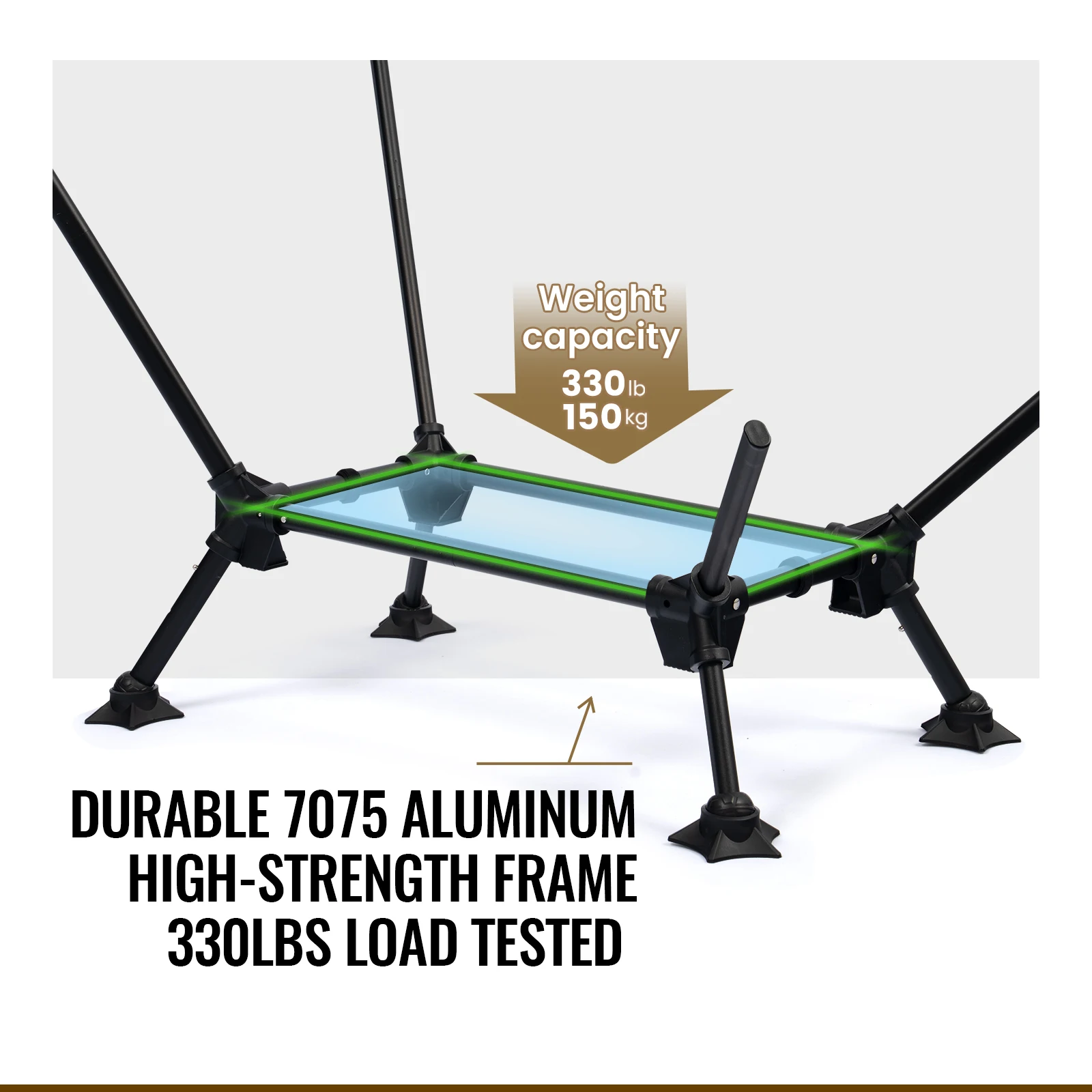 OneTigris SNOOZ silla de camping reclinable plegable resistente - imagen 3