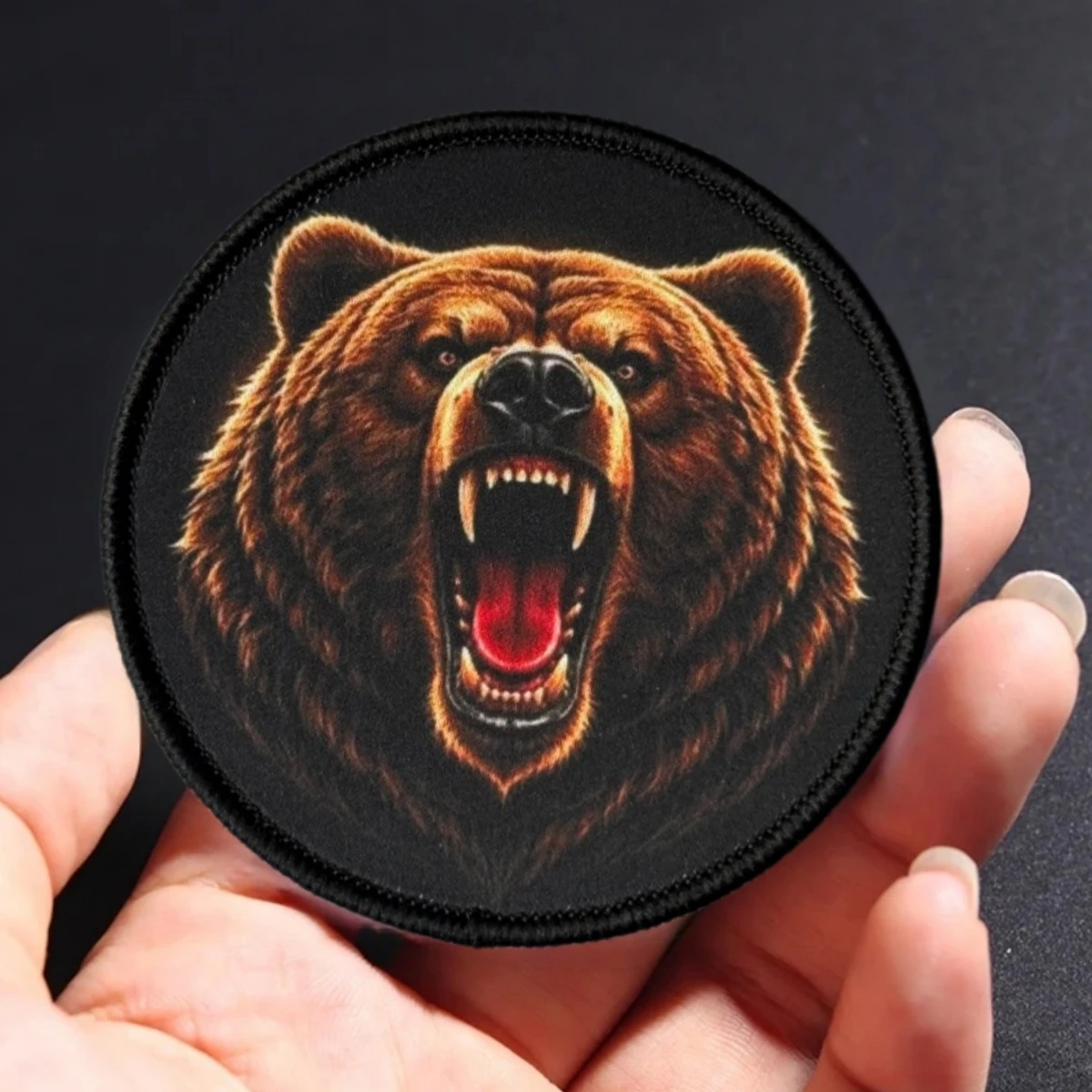 Parche táctico Oso Oscar chevron – Insignia militar con velcro - imagen 4