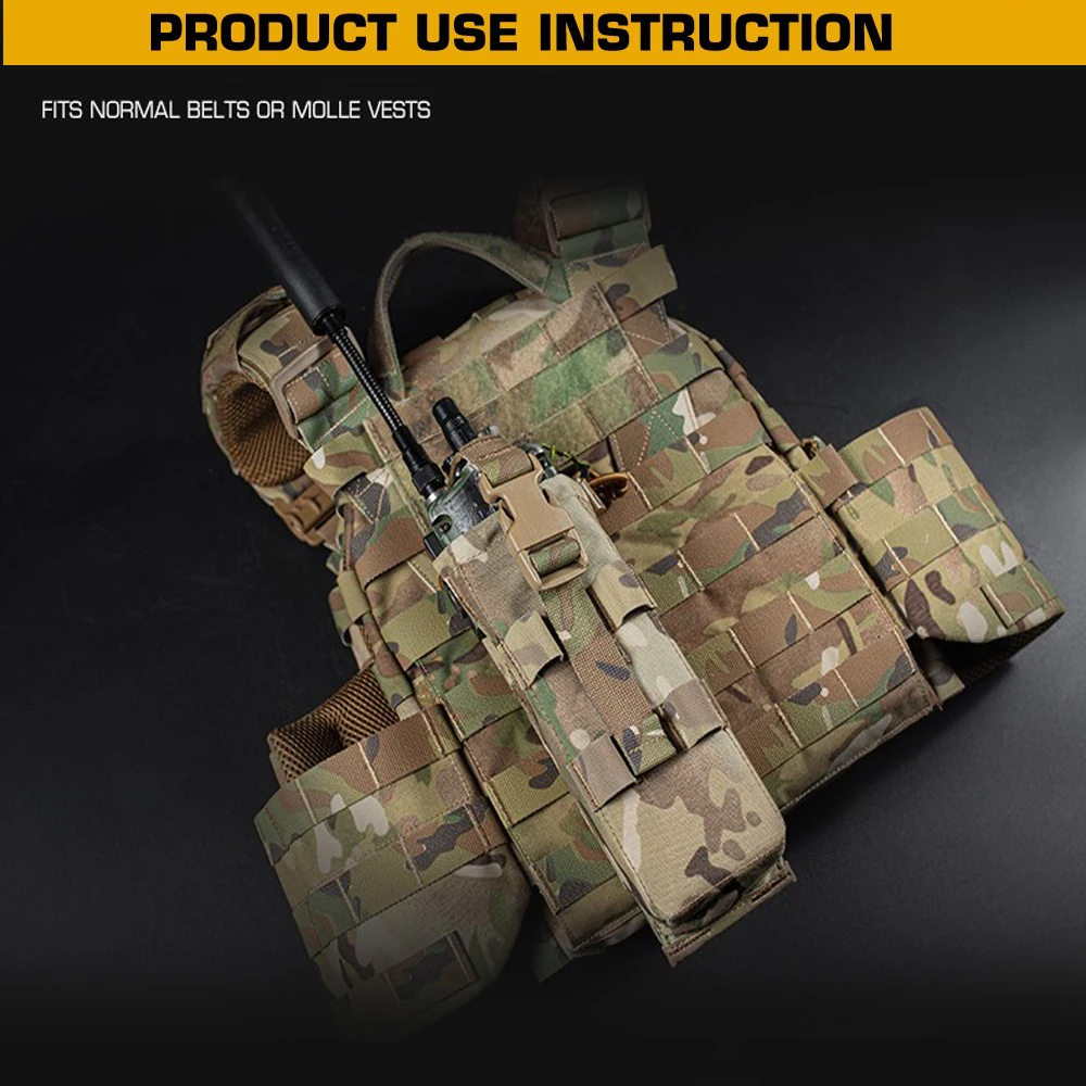 Bolsa táctica MOLLE para radio walkie talkie - imagen 2