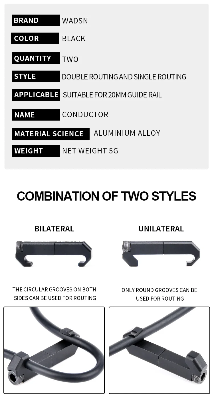 Detalle del interruptor de cola fija