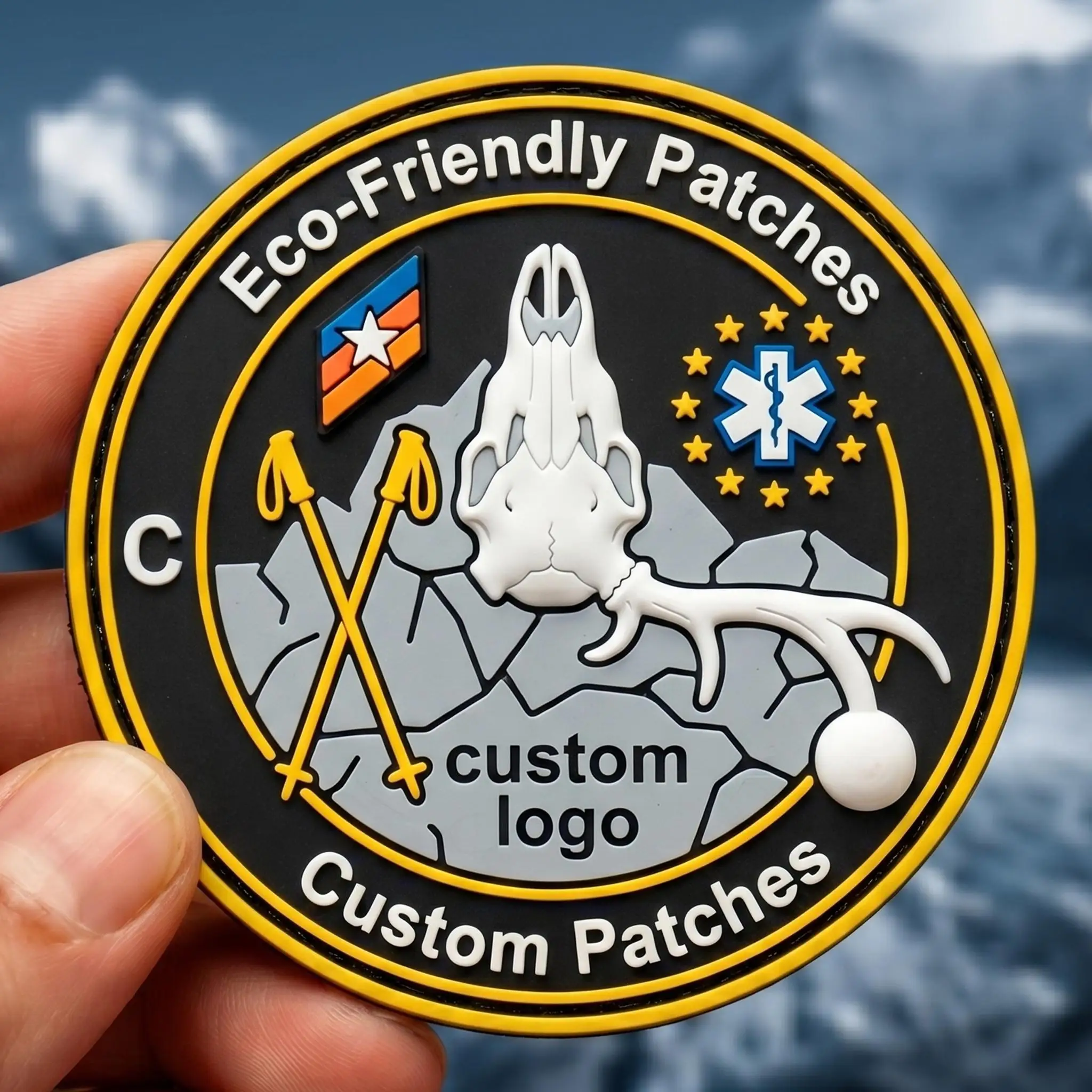 Parche PVC táctico personalizado impermeable con logo para ropa - imagen 5