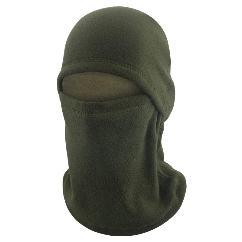 Pasamontañas táctico polar grueso con bufanda cortaviento hombre