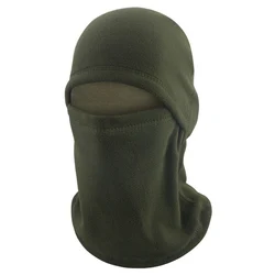 Pasamontañas táctico polar grueso con bufanda cortaviento hombre