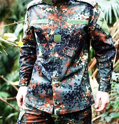 Chaqueta táctica BDU alemana de entrenamiento militar para hombre