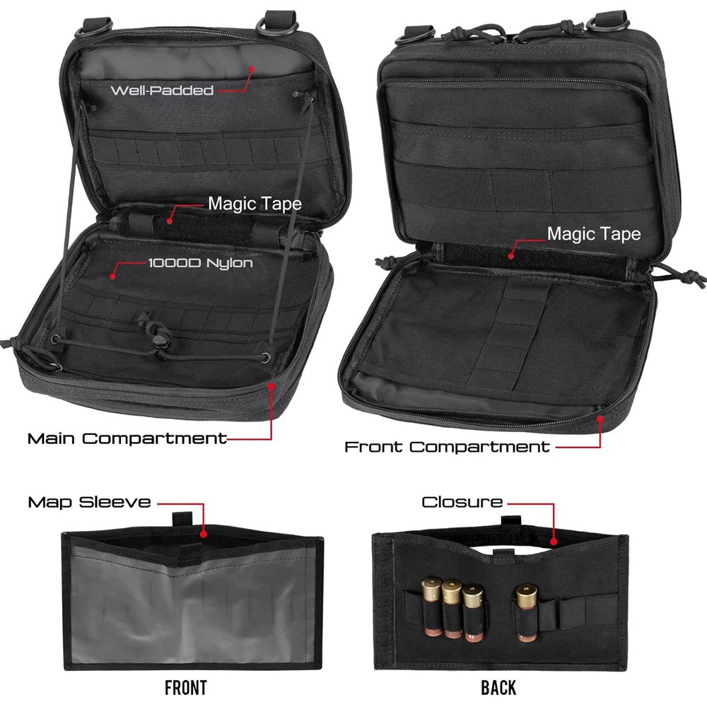 Riñonera táctica MOLLE admin multifuncional EDC para exterior - imagen 2