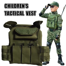 Chaleco táctico infantil camuflaje de combate protector