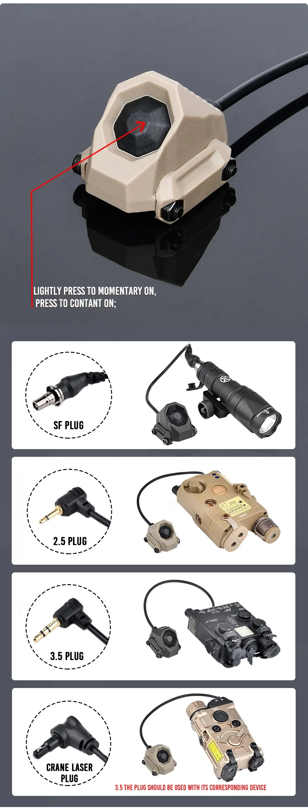 Interrruptor WADSN montaje riel 20mm