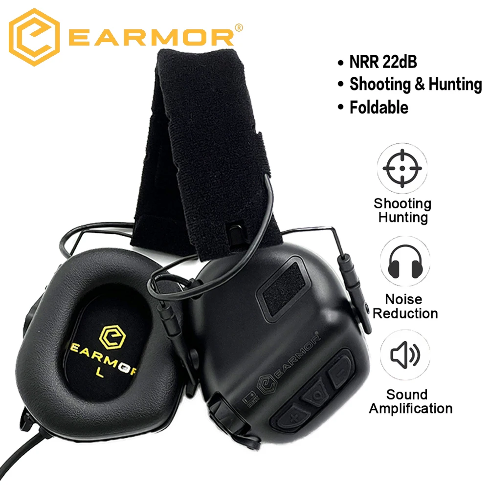 EARMOR orejeras de tiro casco M32 SE con adaptador M16A - imagen 2