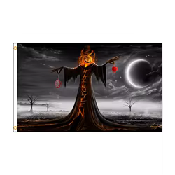 Bandera militar decorativa Halloween demonio cielo arbol - 90x150 cm