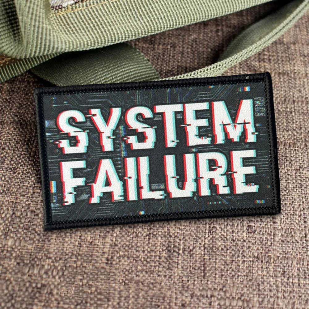 Parche gamer fallo de sistema con cierre velcro para mochila - imagen 2