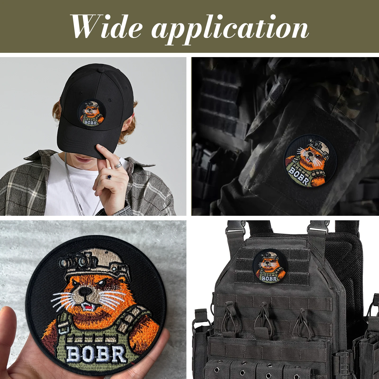 BOBR Beaver Parche táctico bordado gancho y bucle para mochila - imagen 5
