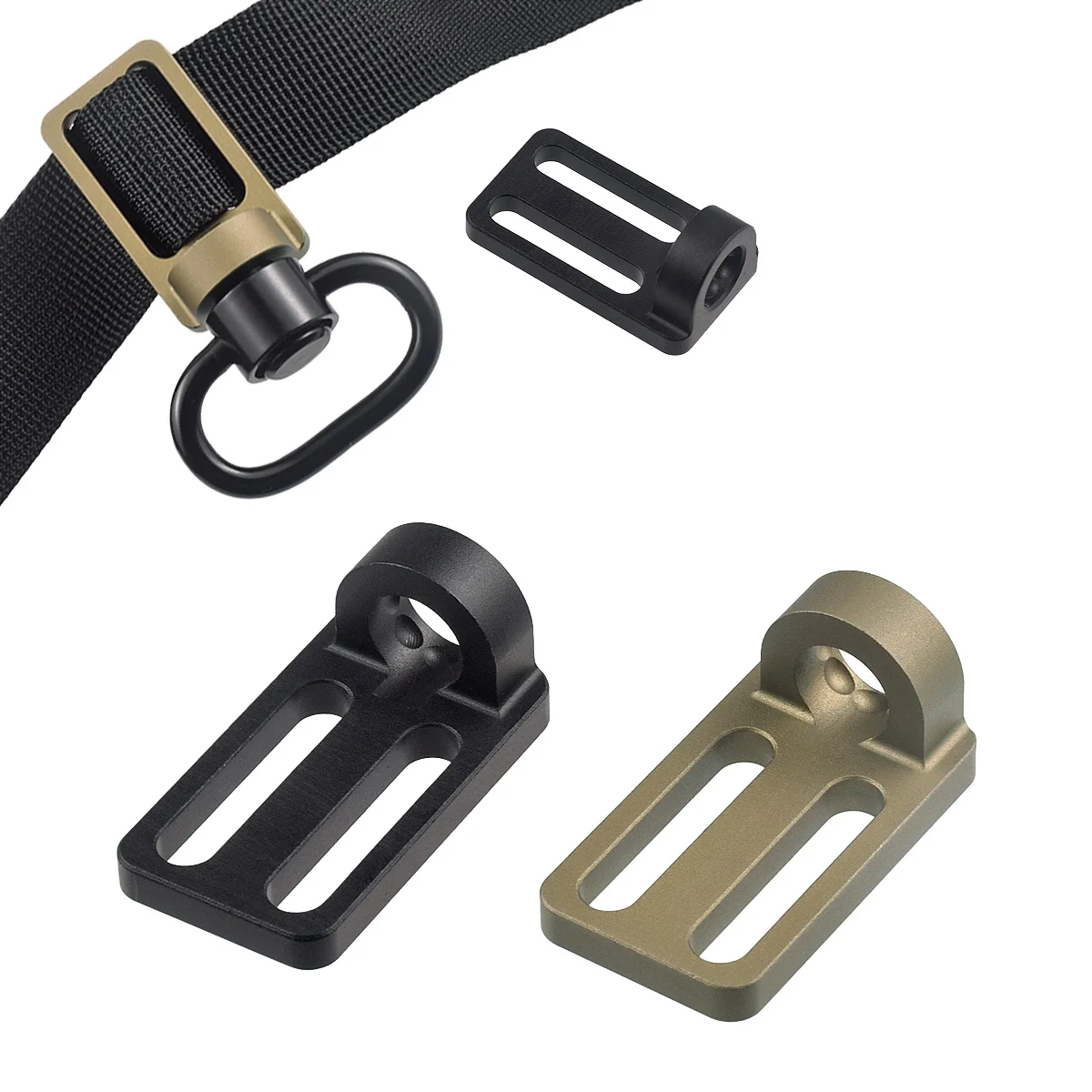 Adaptador de correa táctica 2 a 1 punto compatible con QD - imagen 4