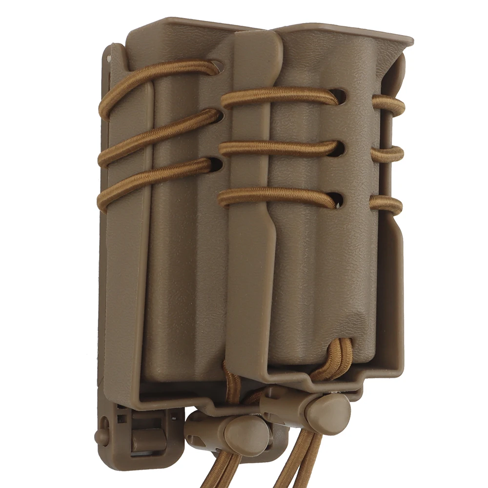 Portacargador táctico MOLLE abierto para cargadores y linterna