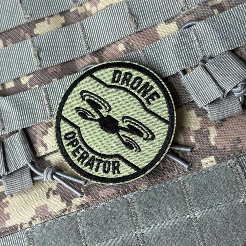Parche táctico bordado operador drones verde – gancho y bucle - imagen 2