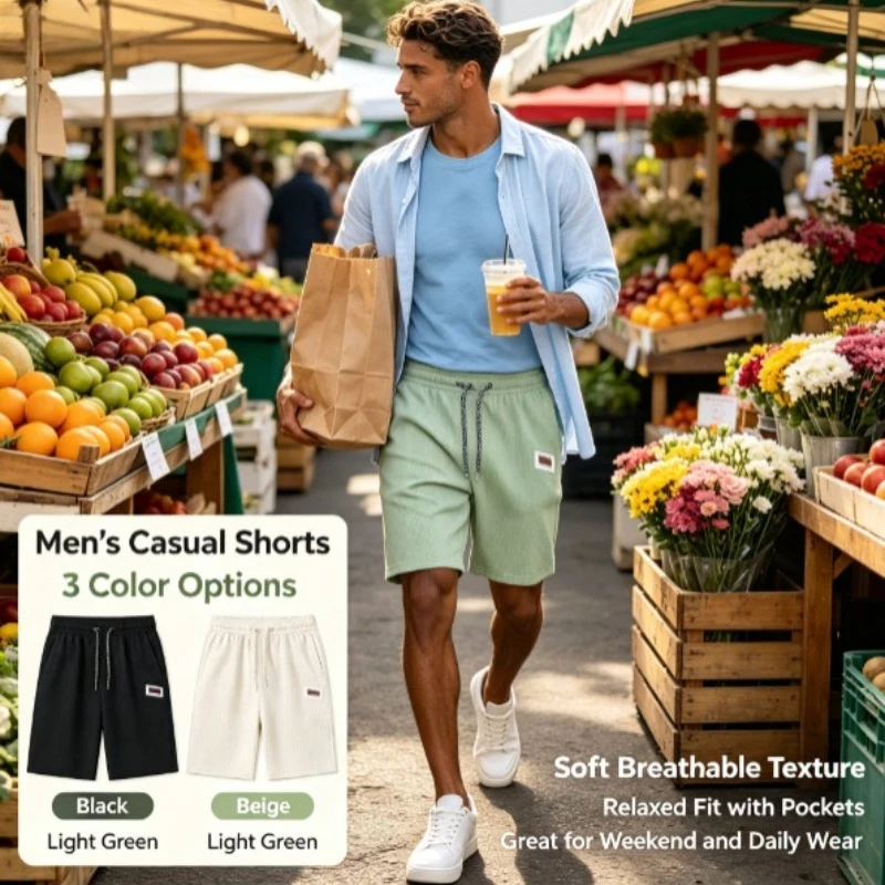 Pantalones cortos de secado rápido para aire libre holgados con caída
