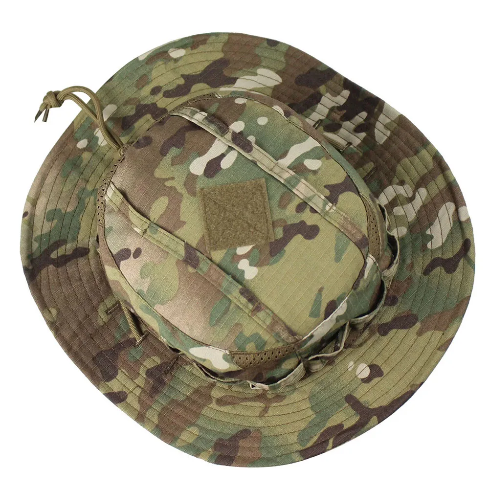 Sombrero boonie táctico camuflaje ala ancha protección solar