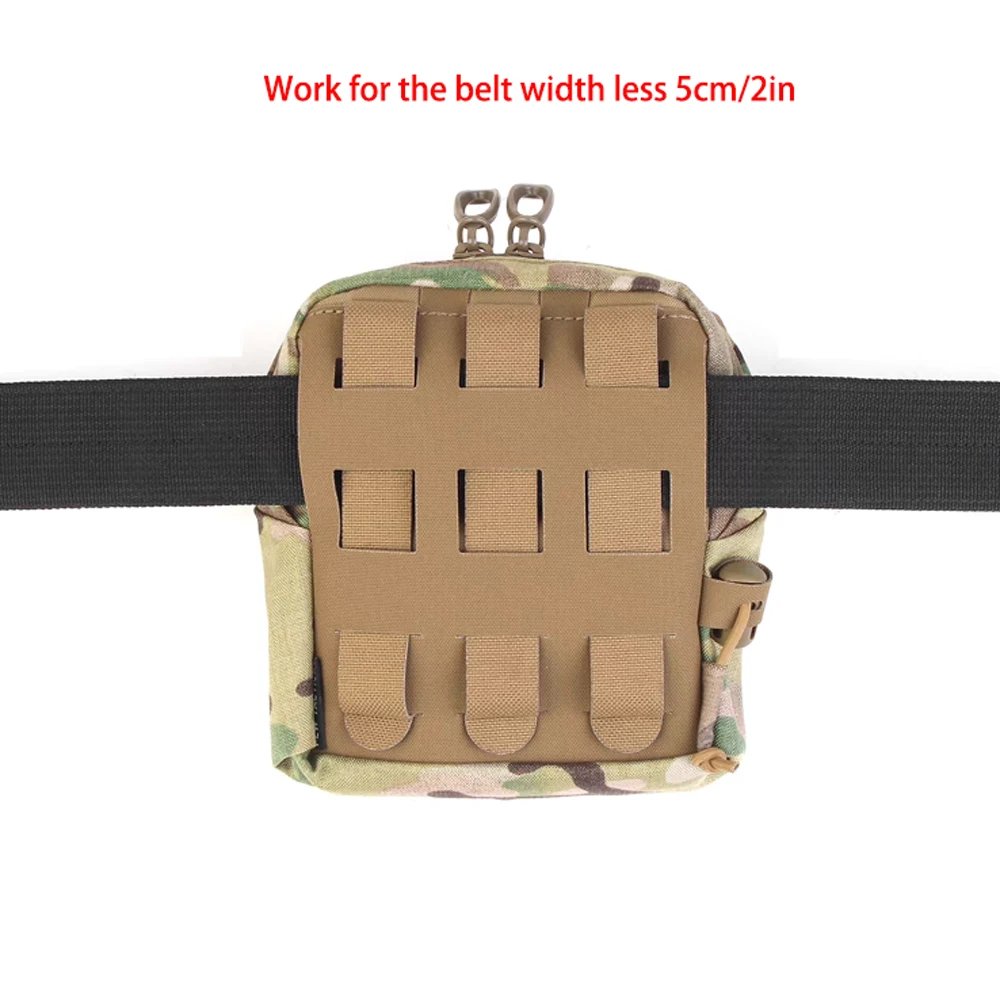 Bolsa táctica MOLLE pequeña con cremallera para cinturón - imagen 4