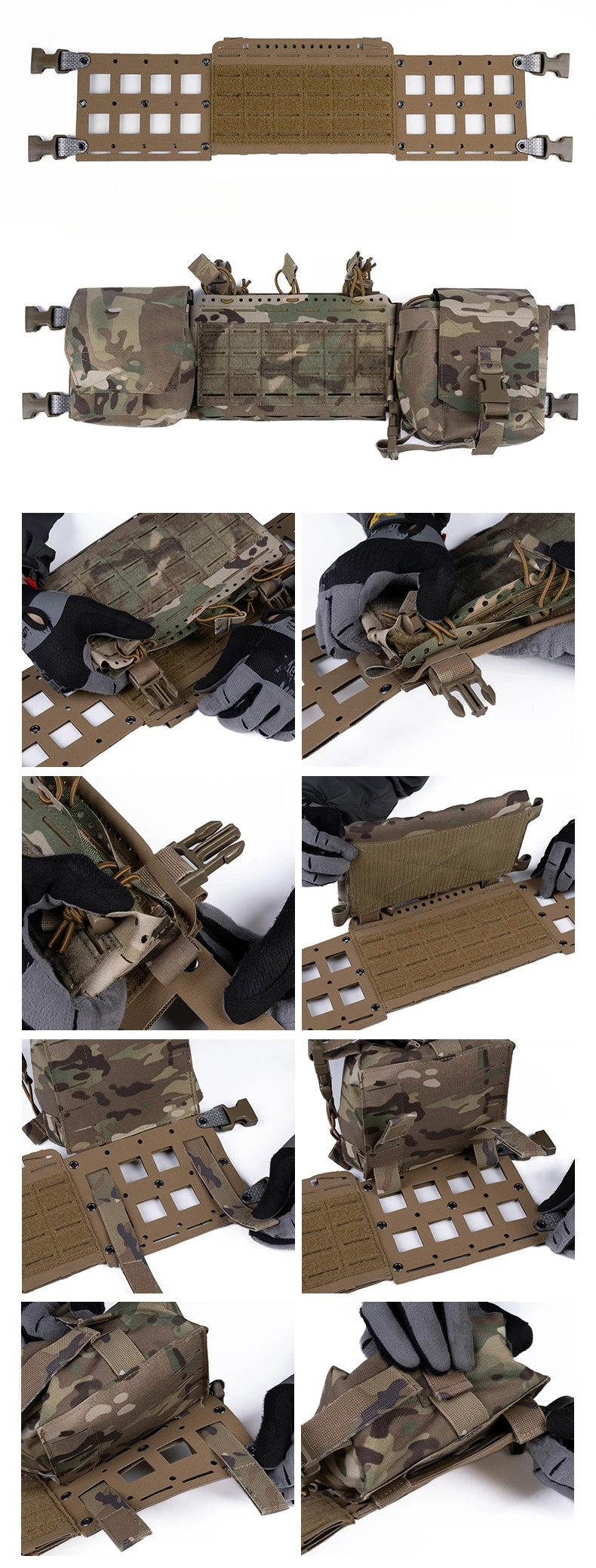 Soporte de transporte MOLLE para colgador pecho extendido - imagen 5